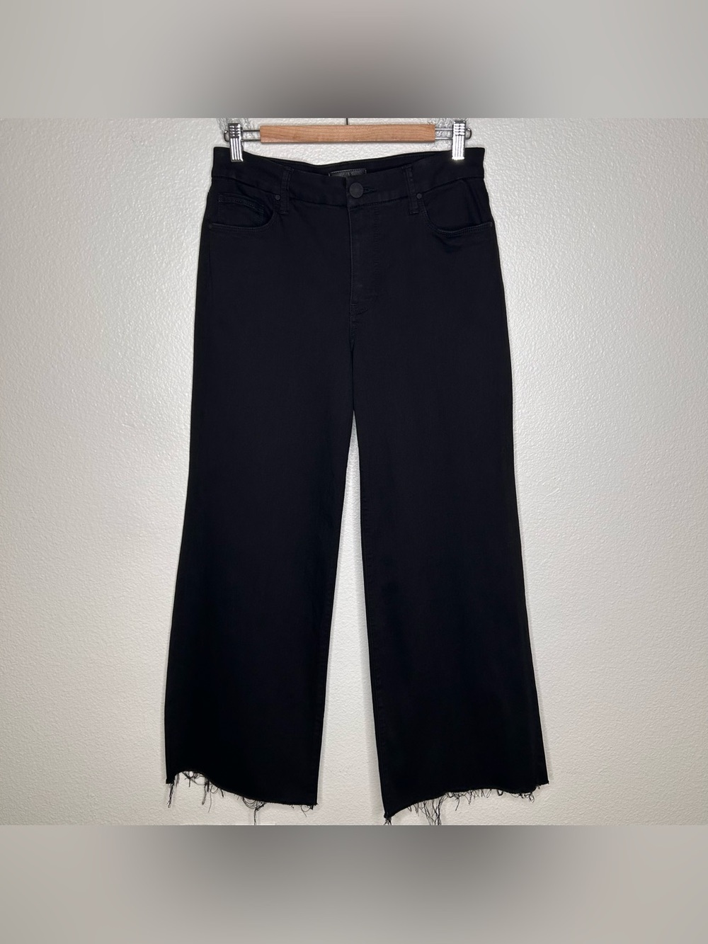 Kut from the Kloth Meg Fab Ab Wide Leg High Rise Jean black 6